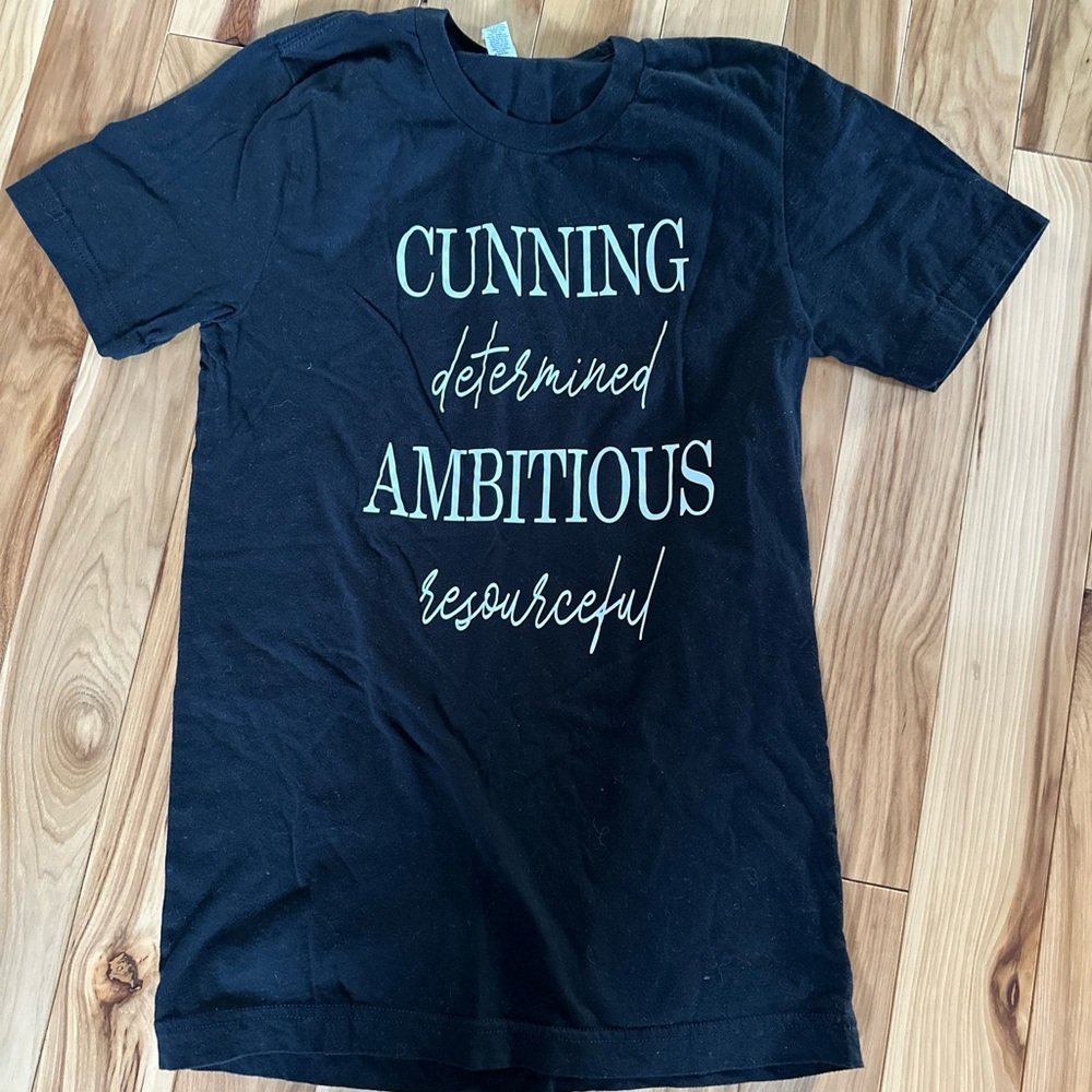 Harry Potter Slytherin Characteristics T Shirt Black Women’s XS